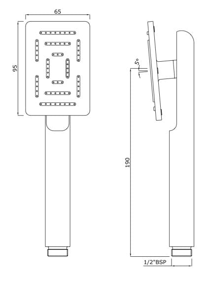 Ручной душ из нержавеющей стали JAQUAR Laguna ARCH-00126541 - Вид №4