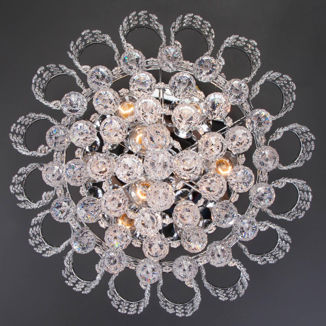 Потолочная люстра Eurosvet 16017/9 хром Strotskis EUROSVET ДИЗАЙНЕРСКИЕ, ШАРМ ХРОМ 00-3887114 Прозрачный;хром  - Вид №1