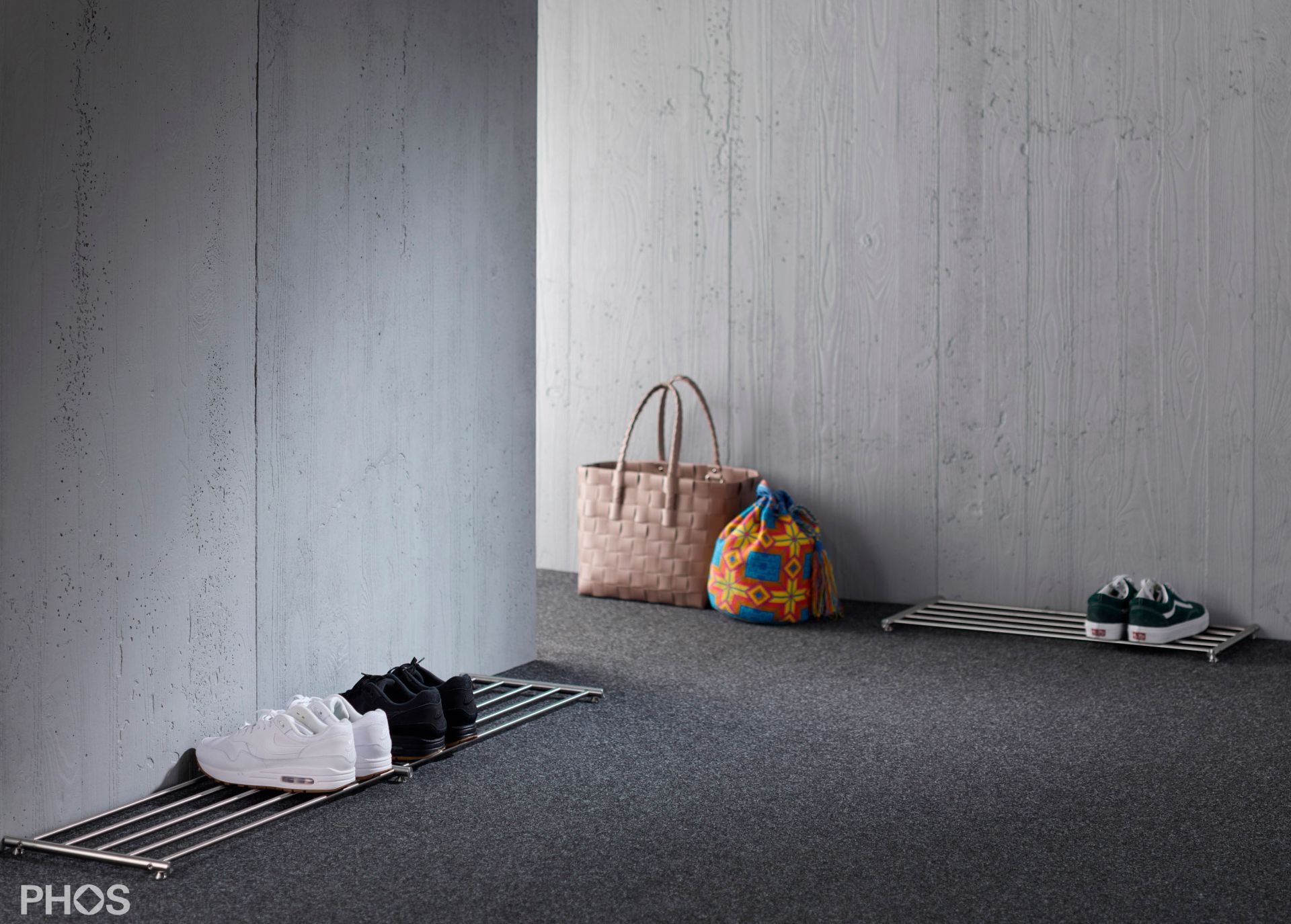 SR1200-1 Полка для обуви широкая, 1 уровень, ширина 120 см. PHOS  - Вид №1