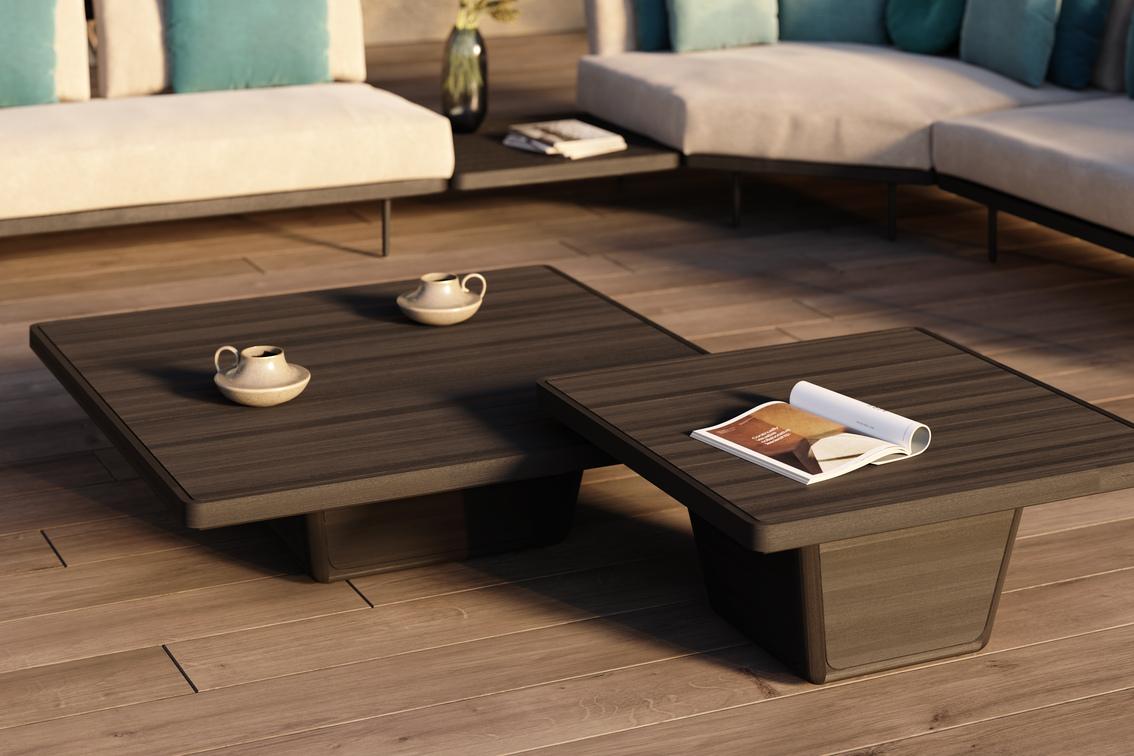 MNST1254 Журнальные столики, teak, матовый 79см x 79см Manutti Cobi  - Вид №3