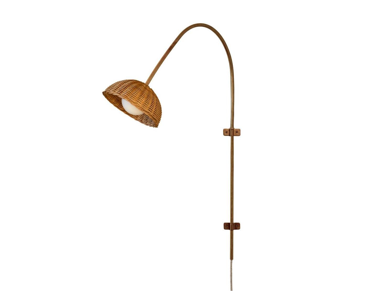 Светодиодный настенный светильник из ротанга и латуни Vincent sheppard Arvin ARCH-00081335