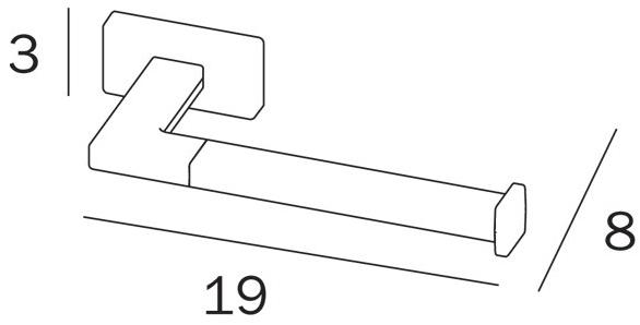 INDA® Держатель туалетной бумаги из хромированной латуни Lea A1825a/a18250 - Вид №2