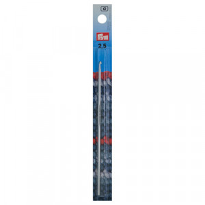 195182 Для вязания крючок алюминий d 2.5 мм 14 см в блистере серебр. PRYM