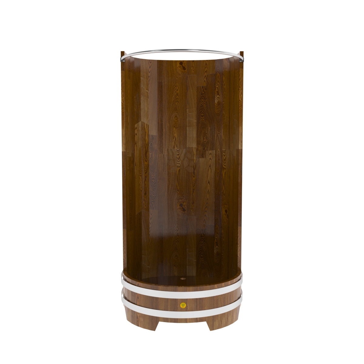 2124 Душевая кабина с держателем для шторки (лиственница морёная сращенная) Alyarus  - Вид №1