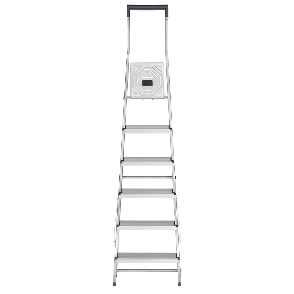 Стремянка алюминиевая Hailo 8140-600 6 ступеней, максимальная нагрузка 150 кг 84047234 STLM-2089847  - Вид №1