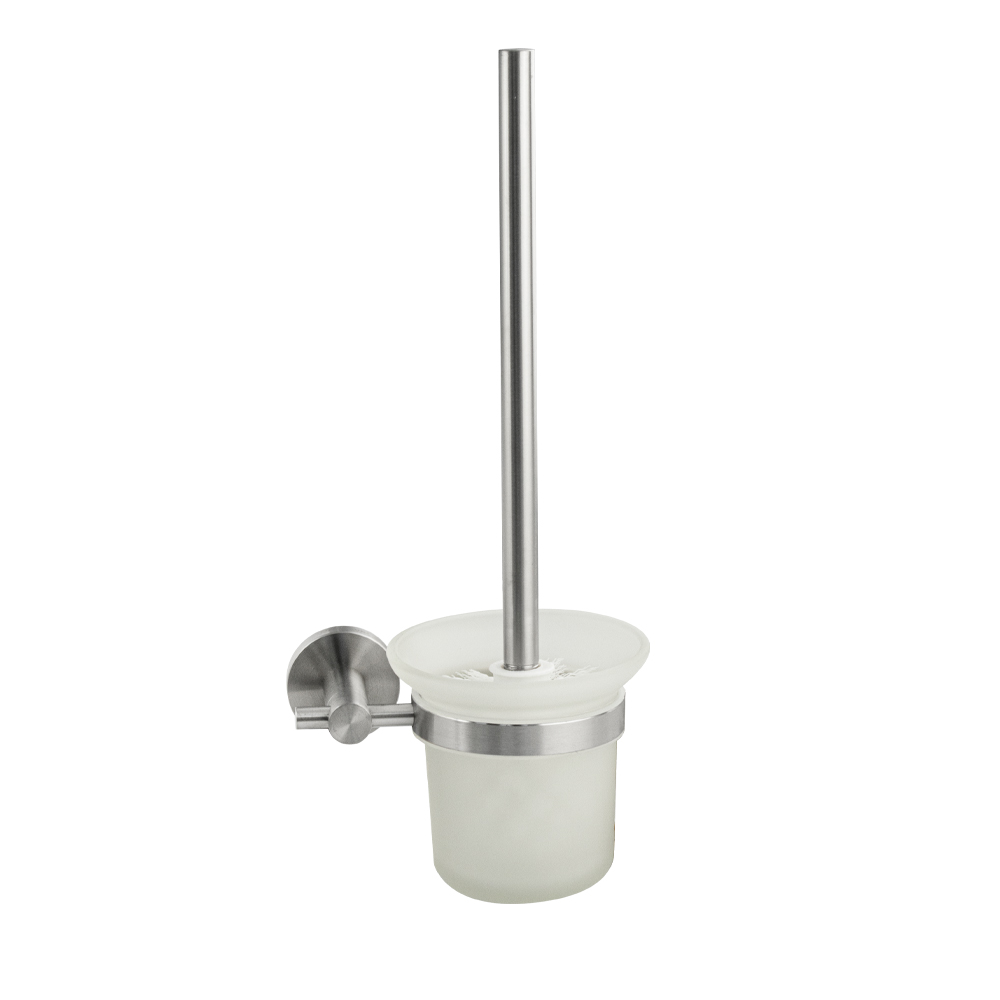 GFmark - Ёрш для унитаза, стеклянный, с креплением к стене, из нержавеющей стали, код: 80162  - Вид №4