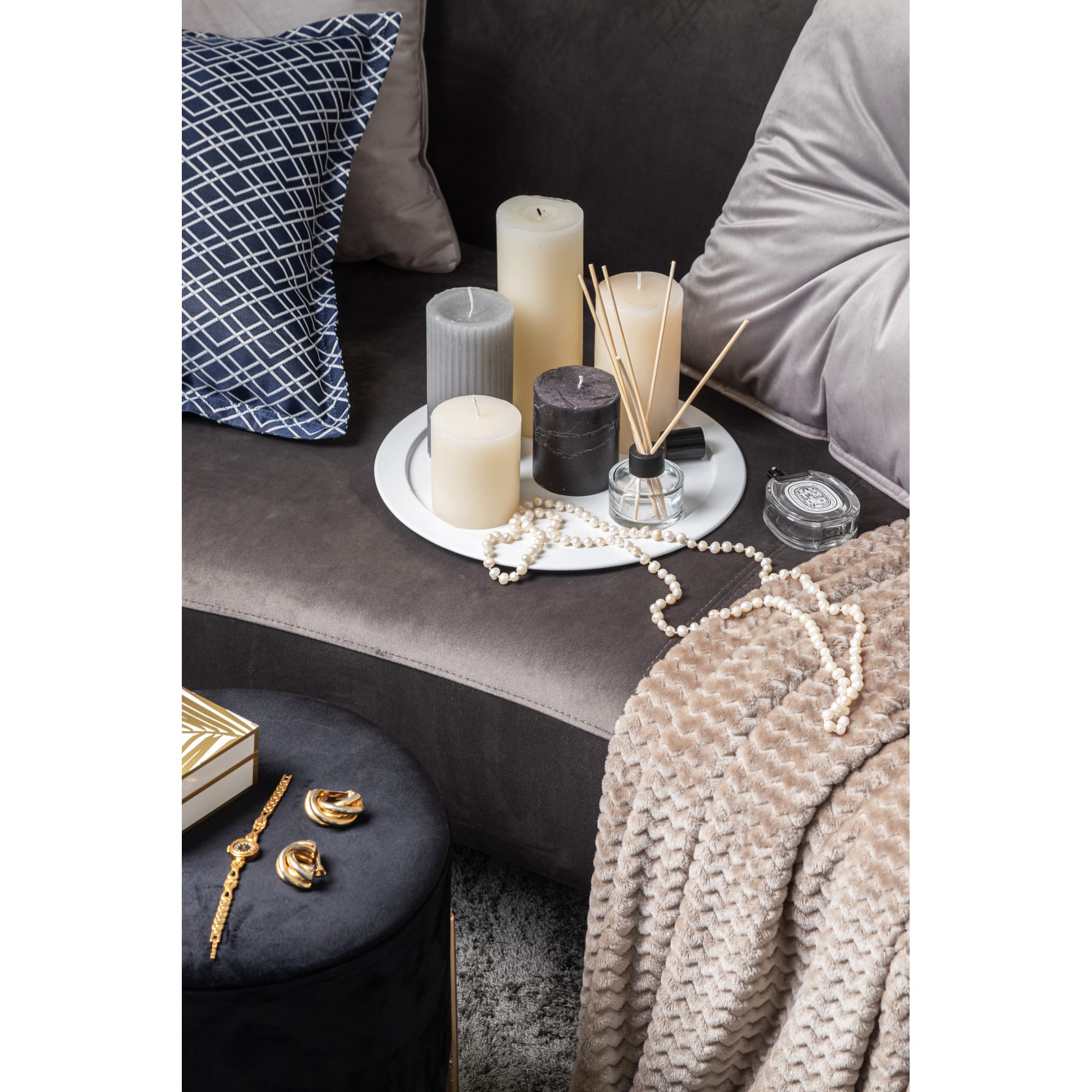 82018409 Свеча-столбик «Рустик», 7х8 см, цвет бежевый Santreyd  - Вид №4