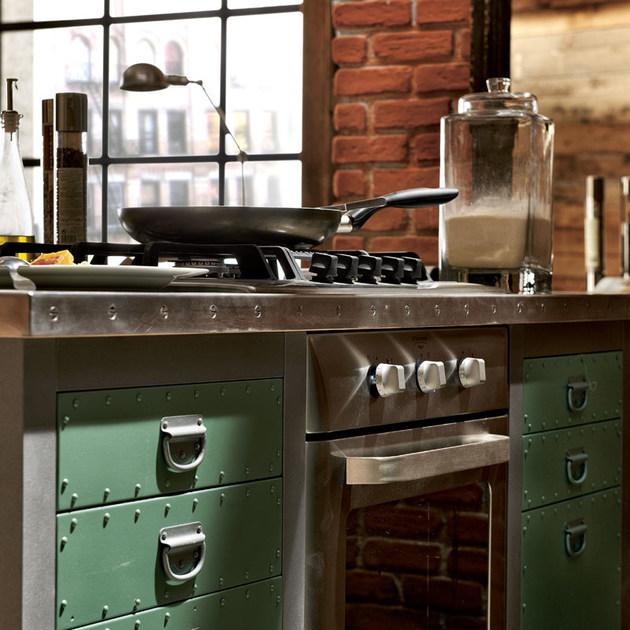 Marchi Cucine Встроенная кухня из нержавеющей стали с островом Loft sun-id-1442718 - Вид №4