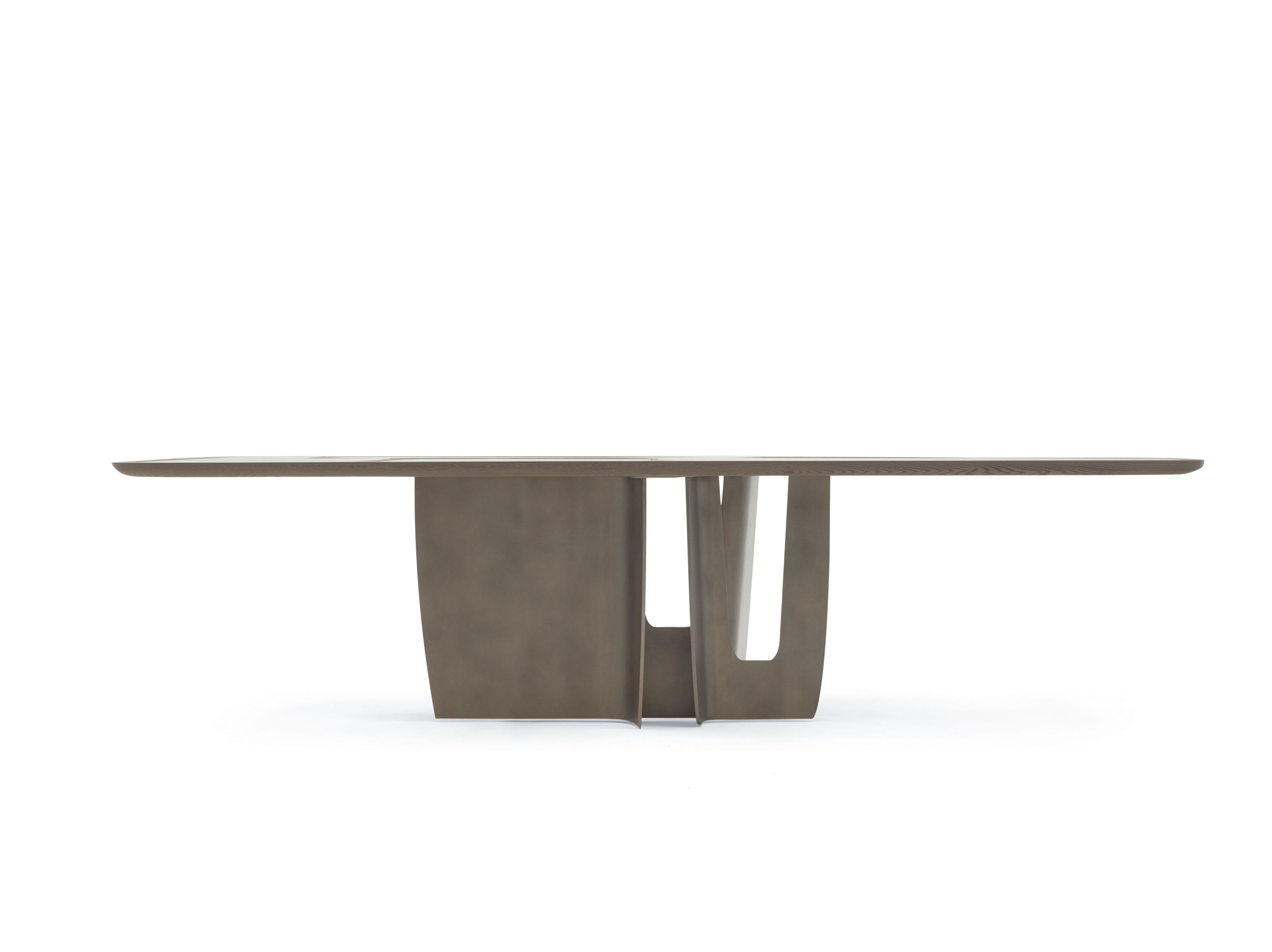 Прямоугольный стол из дерева и стекла Enne Vision ARCH-00071022 - Вид №1