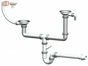 Выпуск для разноуровневых полуторачашевых и двухчашевых нержавеющих моек