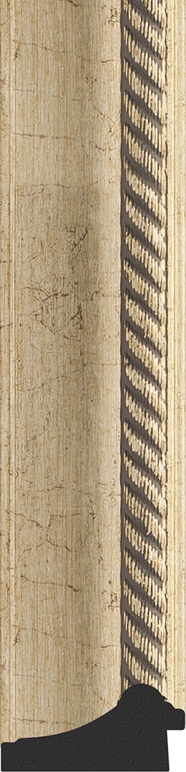 BY 3756 Зеркало в багетной раме - состаренное серебро с плетением 70 mm EVOFORM Octagon - Вид №2