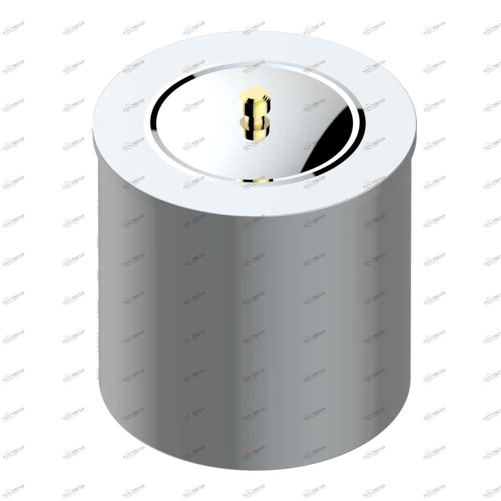 A7D-712CL WASTE BASKET WITH COVER Diameter : 200 mm Thg-paris Capucine фиолетовый с золотым декором Хром/золото A7D-712CL CAT.A