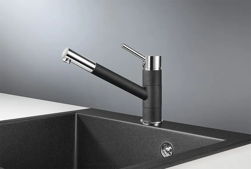 0010, ЧЁРНЫЙ, СМЕСИТЕЛЬ КУХОННЫЙ GRANULA 10-ST85