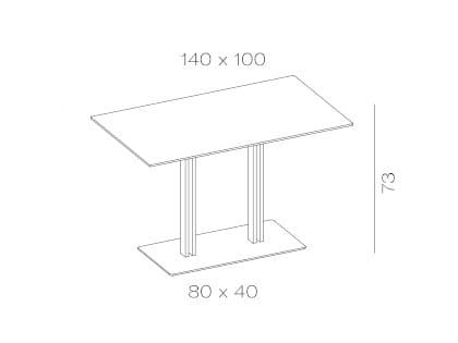 Прямоугольный стол Dekton® Vergés сэндвич ARCH-00033694 - Вид №5