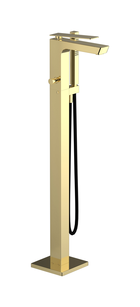 Напольный смесиель для ванны с встроенным душем. WE ARE IB k3399ii Pale Gold K3