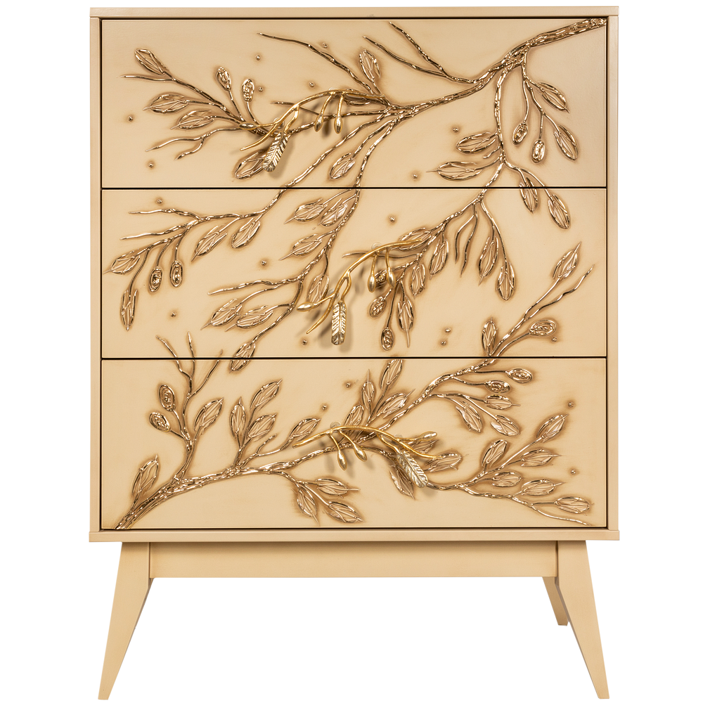 11629 Комод Oliva Branch Айвори Мраморное золото BOGACHO 4627196597433 - Вид №3