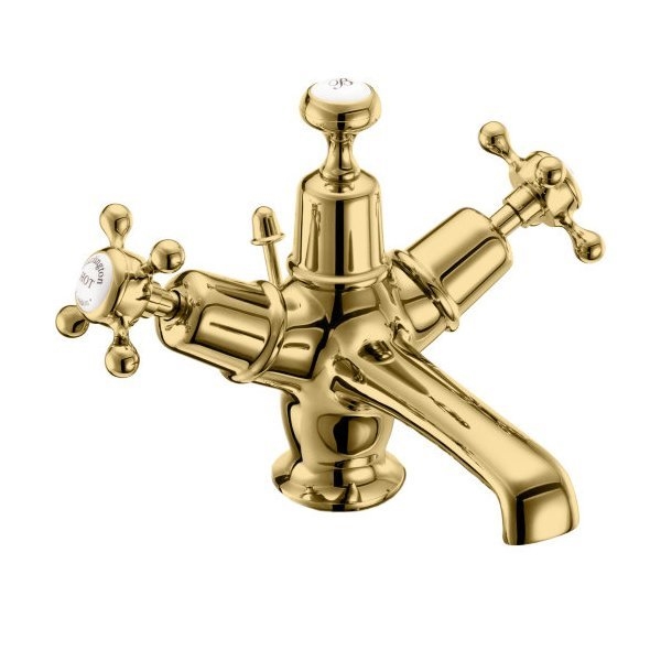 Смеситель на 1 отверстие с донным клапаном [CL4 GOL] GOLD Burlington T12-QT GOL, T1 GOL - Вид №1