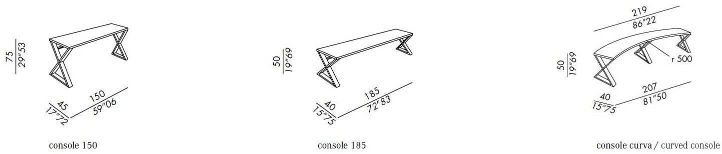 Meridiani Прямоугольная деревянная консоль Cruis sun-id-1485100 - Вид №7
