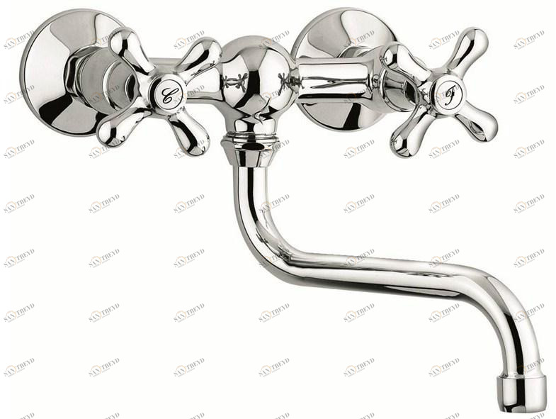 EMMEVI RUBINETTERIE Смеситель для кухни настенный с поворотным изливом Decò classic sun-id-1352778