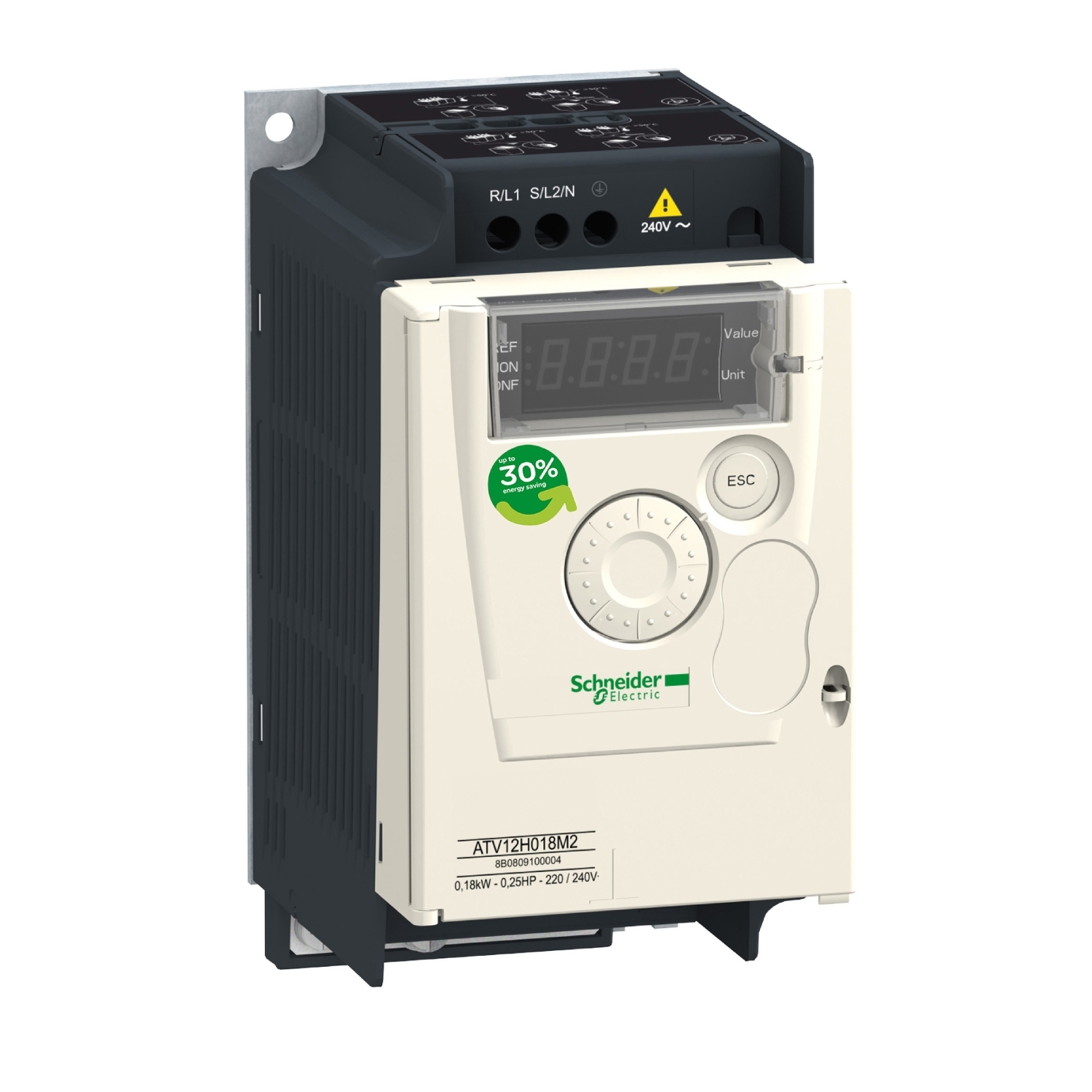 ATV12H018M3 ПРЕОБР ЧАСТОТЫ ATV12 0.18КВТ 240В 3Ф Schneider Electric ПЧ 0 - 15 кВт Altivar 320/12/312/32 