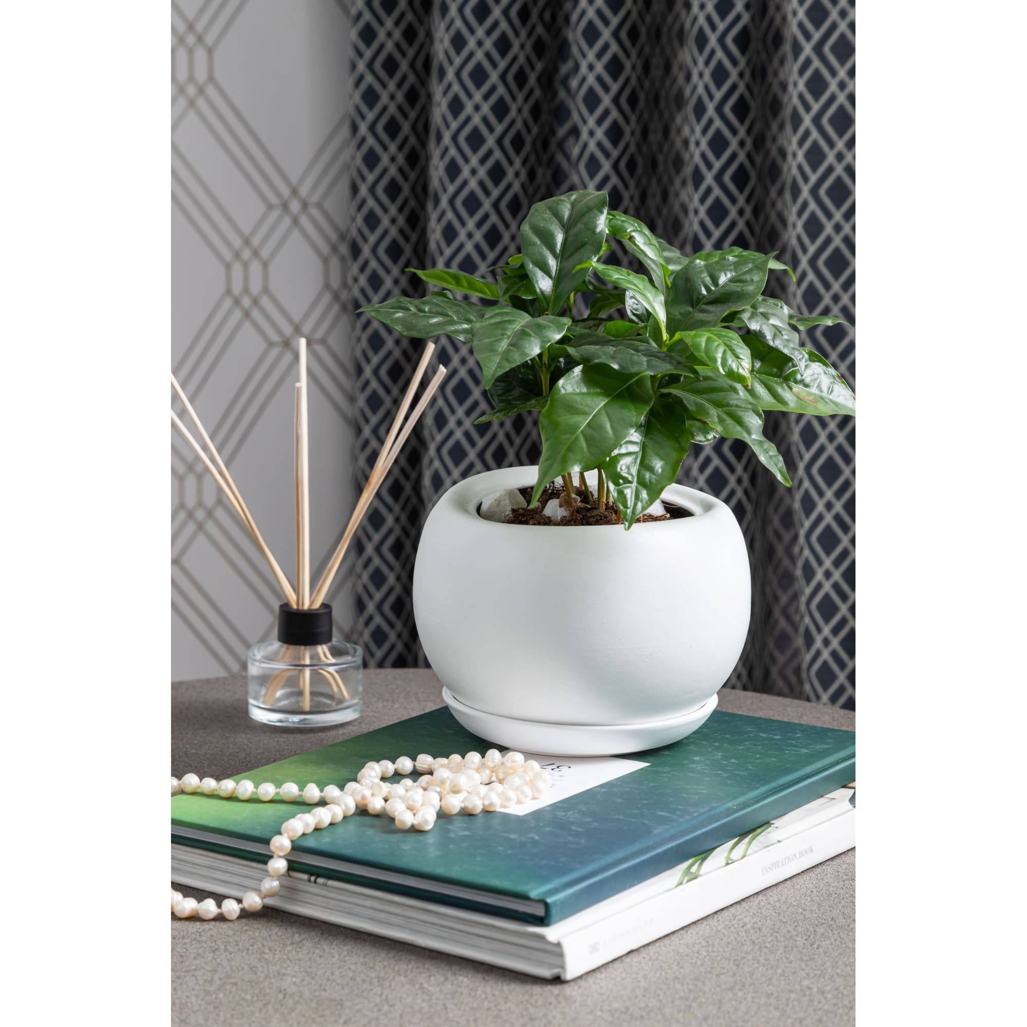 81932592 Горшок цветочный ø13 h11.5 см v1.2 л керамика белый Адель Santreyd - Вид №3