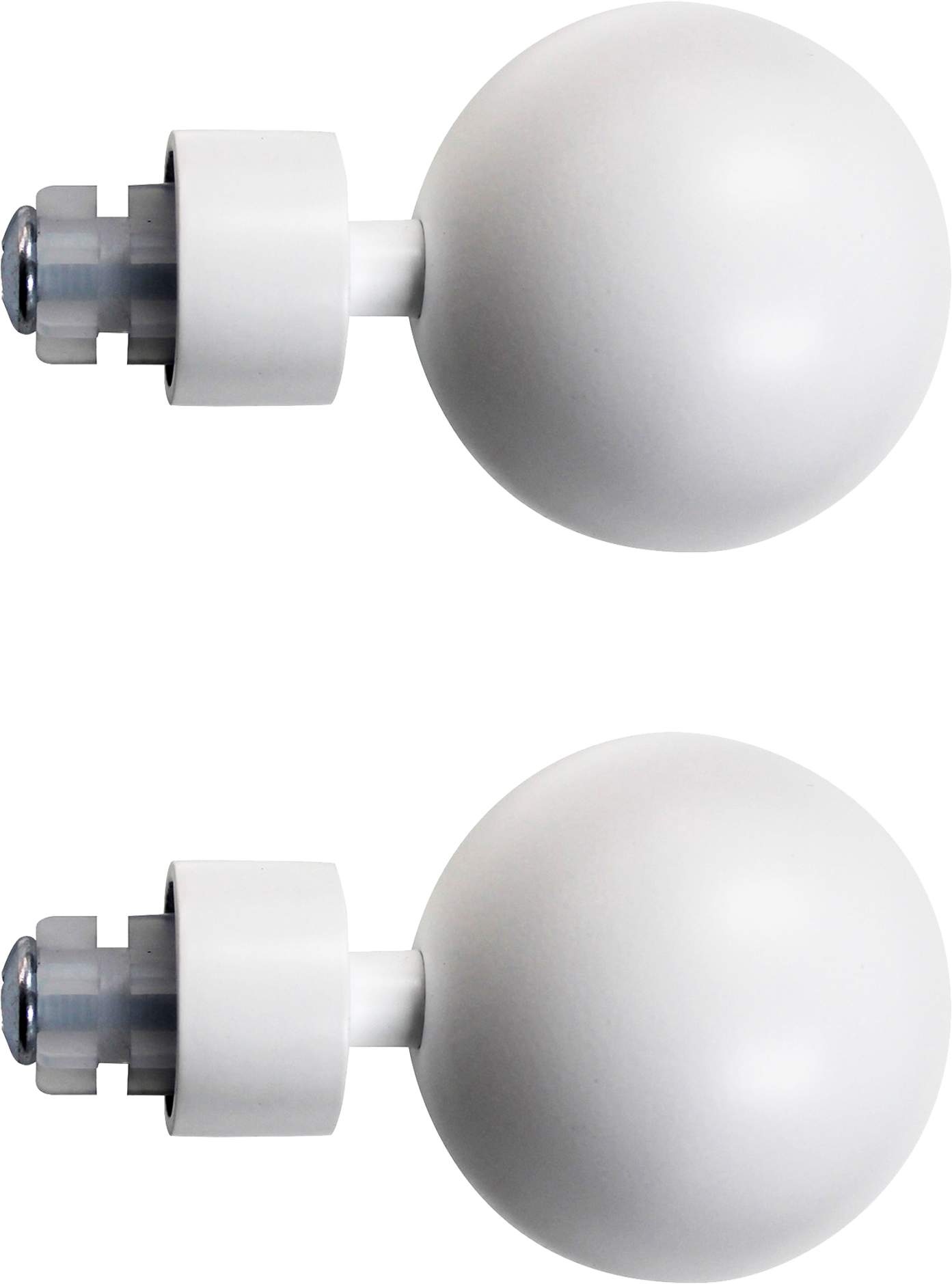 INSPIRE Наконечники для карнизов «Классический шар» белые матовые 6 см 82549300 STLM-0029517