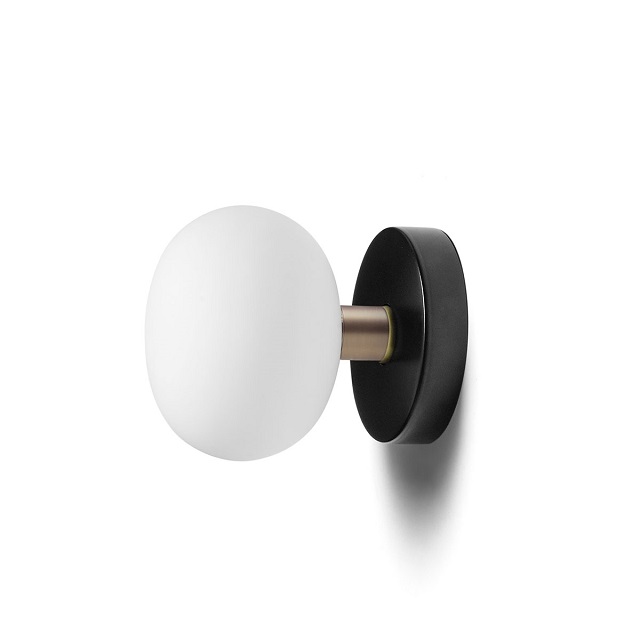 Miloox 1744.197M Настенный светильник с черным каркасом, элементом матовой меди MIKADO Mose