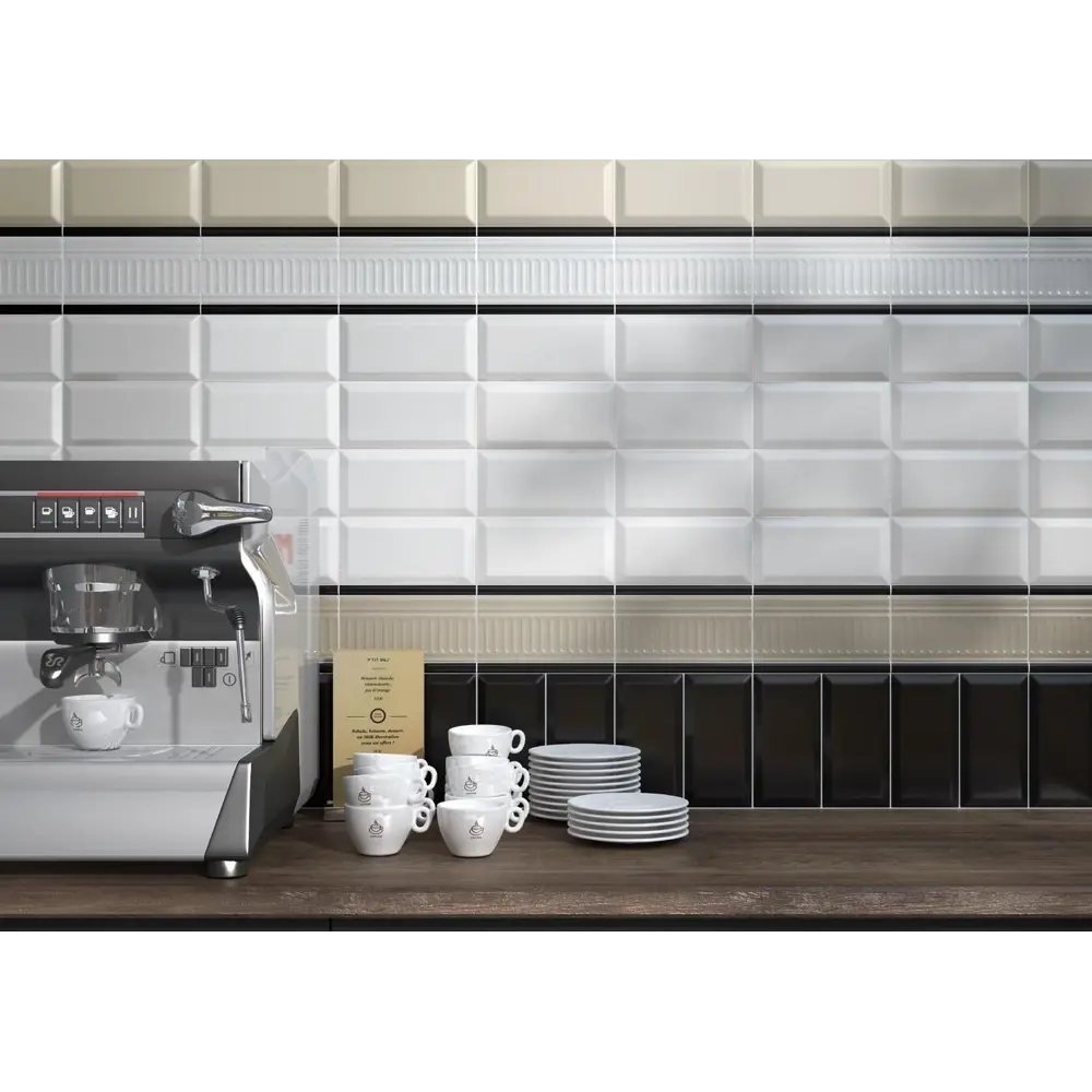 Бордюр настенный Kerama Marazzi Бланше глянцевый 9.9x20 см цвет бежевый 84497229 STLM-2137992 - Вид №1