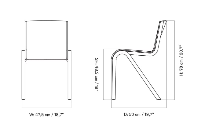 Деревянный штабелируемый стул с мягким сиденьем Audo Copenhagen Ready ARCH-00117707 - Вид №18
