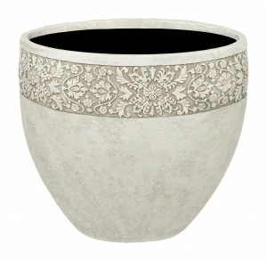 Ваза бежевая с декоративным элементом диаметр 40 см "Пуатье" LE-VILLAGE - 081678 Бежевый