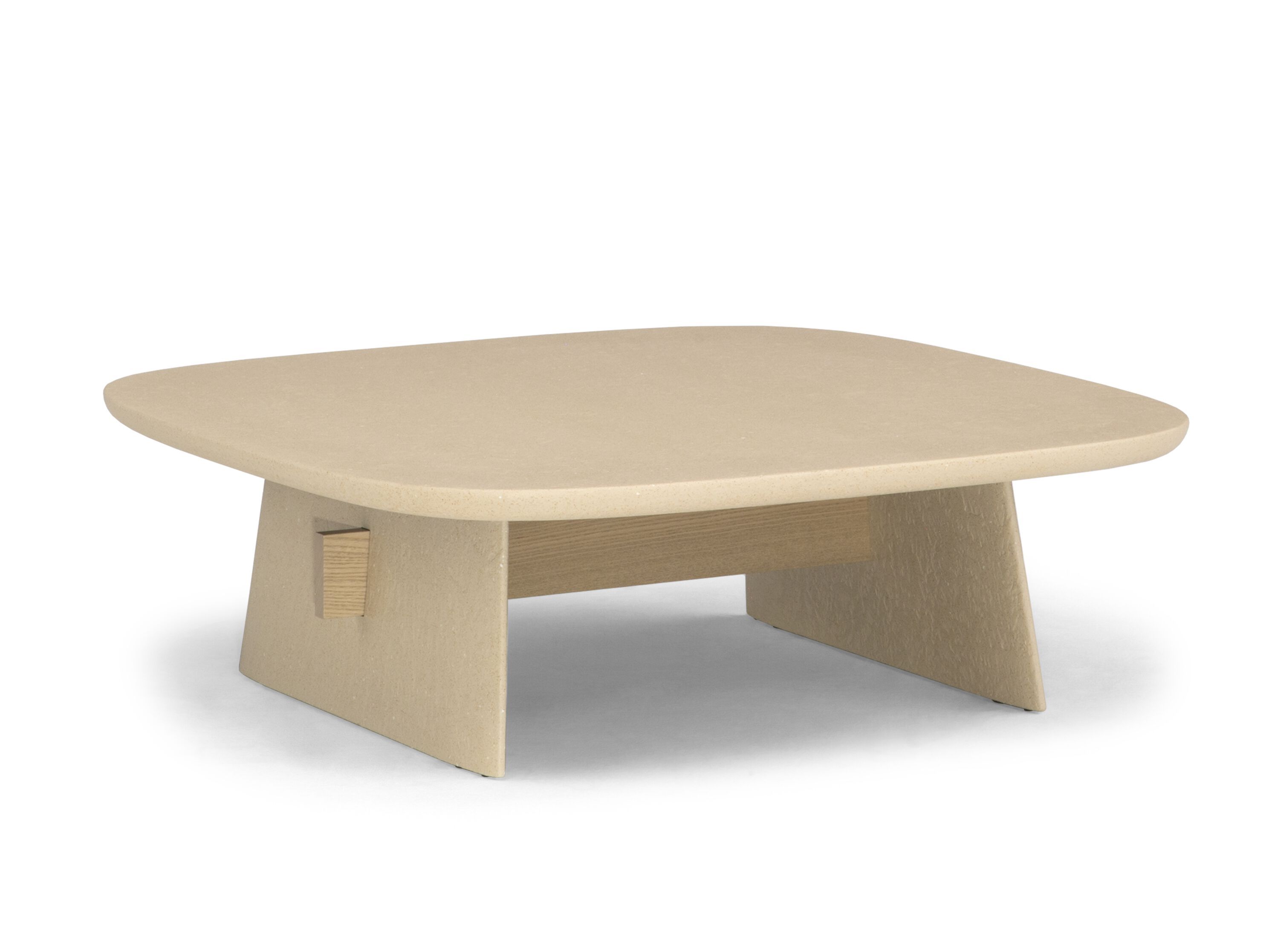 Низкий квадратный стол из камня Лечче Natuzzi Italia ARCH-00080620