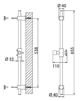 391776-1 Душевая штанга Bandini Arya Santreyd  - Вид №1