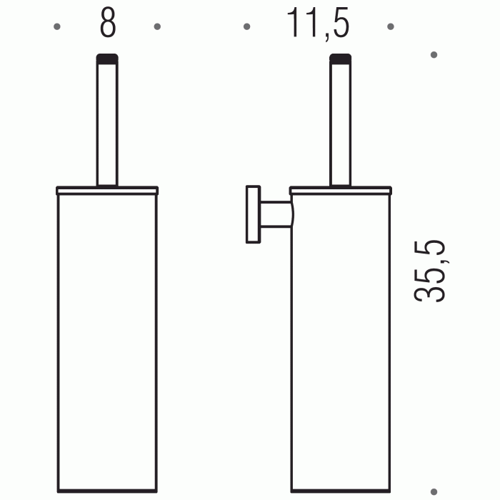 B2707 Ёршик настенный COLOMBO Basic Colombo Design - Вид №2