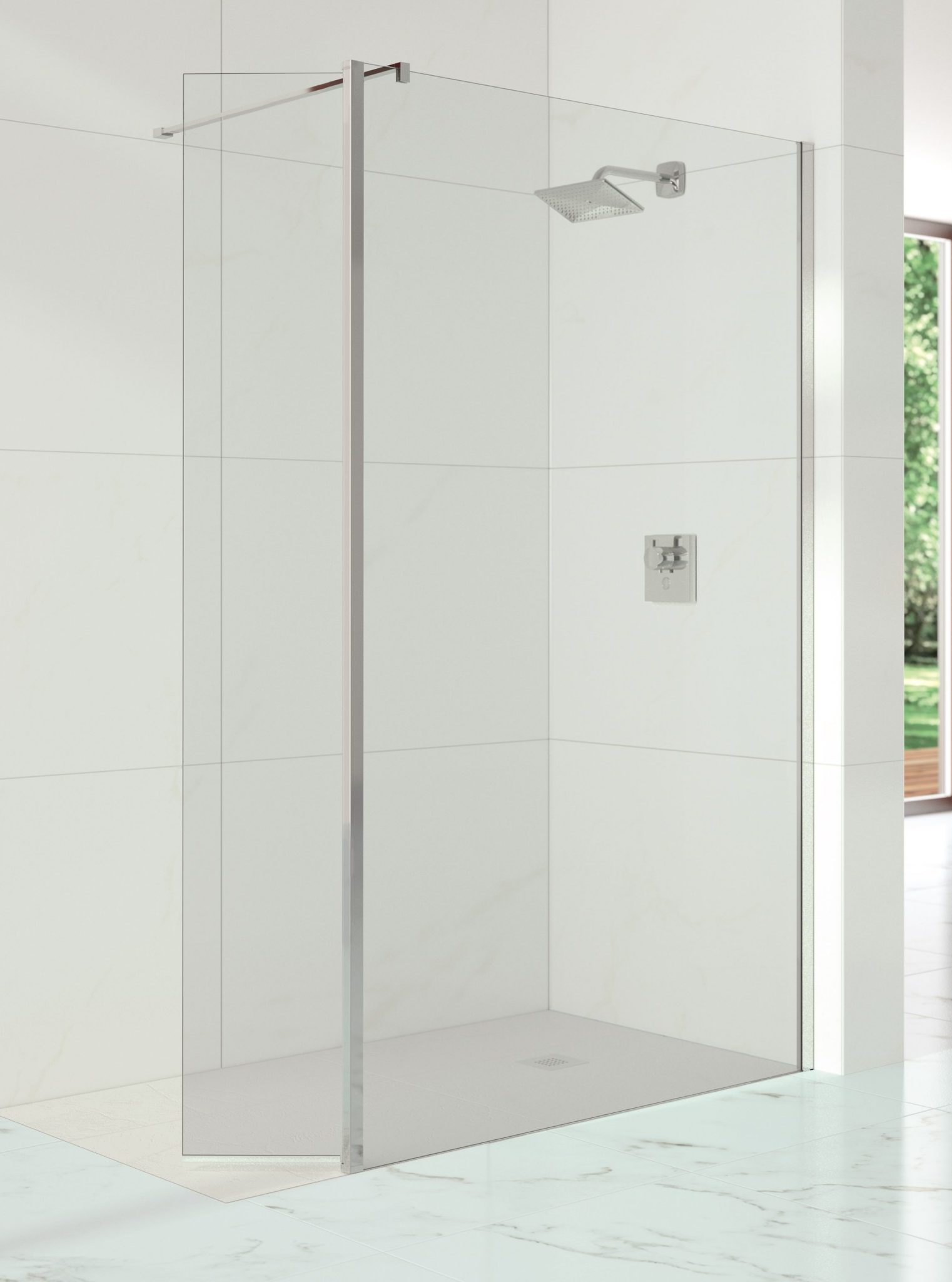 Душевая перегородка S10SW1200 Merlyn 10 Series Хромированный - Вид №2