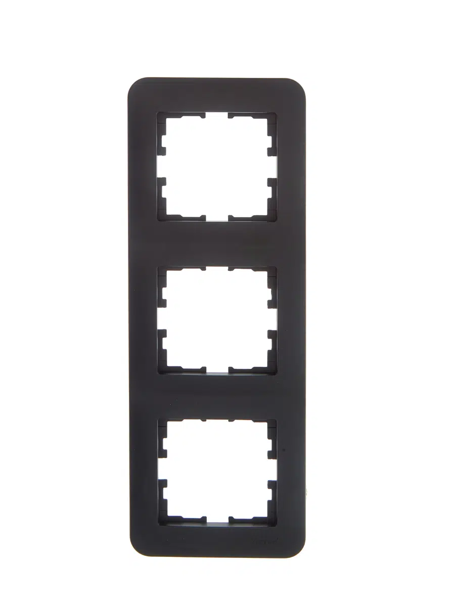 ASTI Рамка 3-ая вертикальная б/вст чёрный бархат LEZARD 7081-4200-153