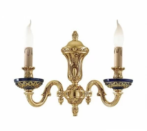 Possoni Illuminazione Аппликация из чистого золота с синими кристаллами Ruth 517/a2