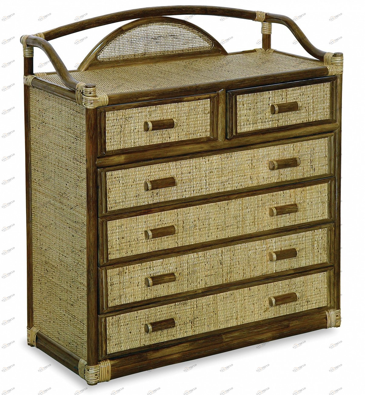 Комод из ротанга зеленый "Олива" 08/01 VINOTTI  00-3885280 Зеленый 