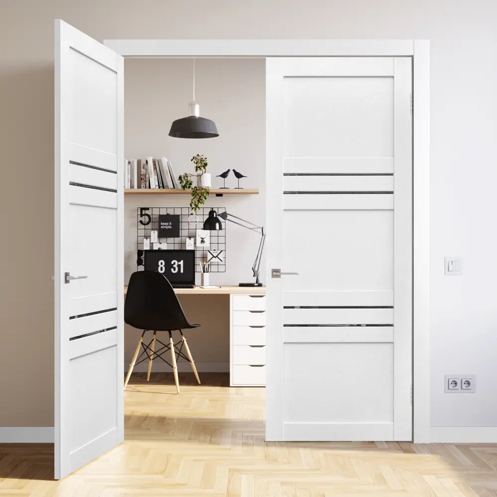 Межкомнатная дверь Artens Флай 80x200 см с покрытием Hardflex в белом цвете 83859957 STLM-0045072 - Вид №7