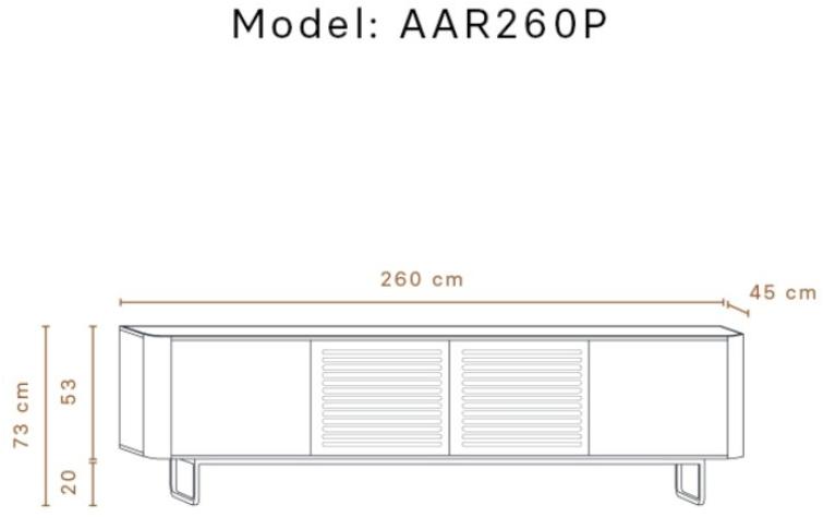 Momocca Деревянная тумба под ТВ с распашными дверцами Adara Aar260 / aar260p - Вид №5