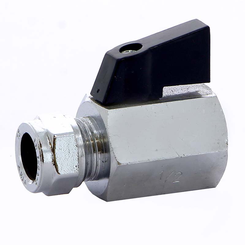 Кран мини обжим-В флажок TIEMME 12x1/2" 2900034