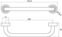 Emco Bad Ручка для ванной из металла Polo 0770 001 30 - Вид №4