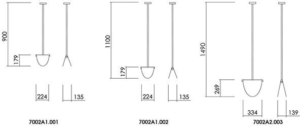 NEXO LUCE Светодиодный подвесной светильник из стали Oxen pendant lamp 7002a1.001/-002/-003 - Вид №9