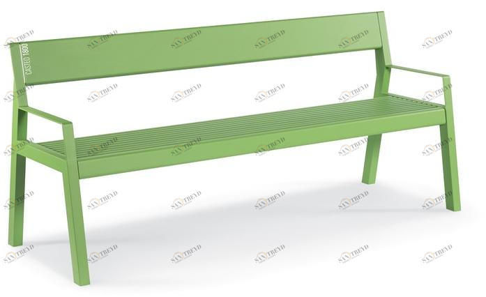 City Design Скамья стальная с подлокотниками со спинкой Casteo sun-id-1442943