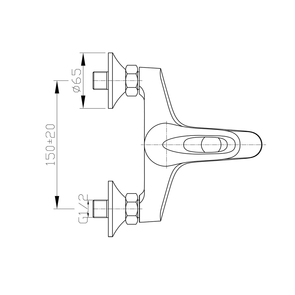 R0081 Смеситель для ванны однорычажный Raiber  - Вид №2