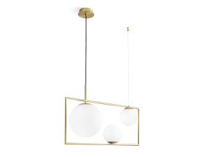 Подвесной светильник из стали и стекла