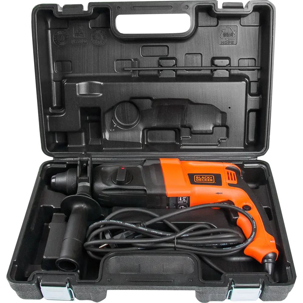 Перфоратор SDS-plus Black&Decker BDHR26KR-RU, 800 Вт, 3 Дж BLACK + DECKER STLM-2039975 - Вид №8