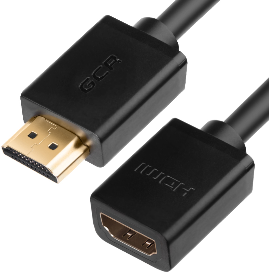 GCR-HMFR6-BB3S-5m удлинитель 5.0m v1.4 hdmi-hdmi черный, od7.3mm, 28/28 awg, позолоченные контакты, ethernet 10.2 гбит/с, 19m / 19f, тройной экран Greenconnect Santreyd 
