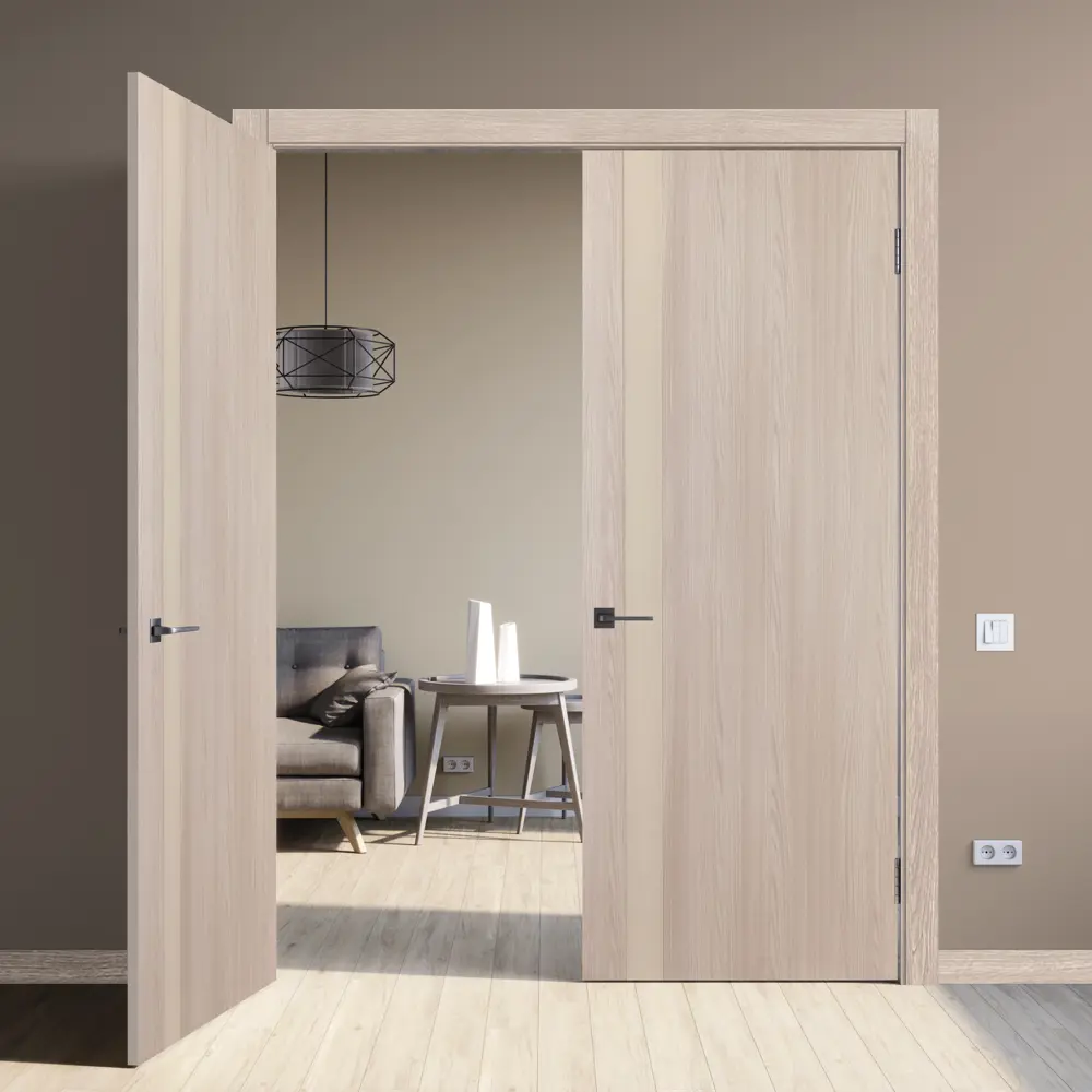 Дверь межкомнатная со стеклом Мирра 80x200 см Hardflex цвет ясень бора с замком и петлями 82672898 STLM-2044483 МАРИО РИОЛИ  - Вид №6