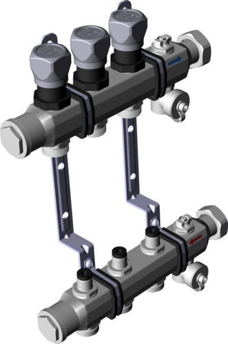 587 840 1) Модель 1006 Трубопроводные системы  Fonterra панельное отопление  Коллекторы  Нержавеющая сталь Santreyd  - Вид №4