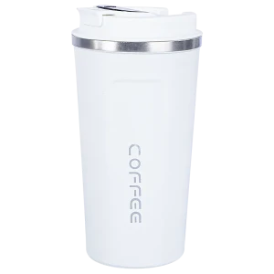Термокружка 510 мл металлическая колба цвет белый